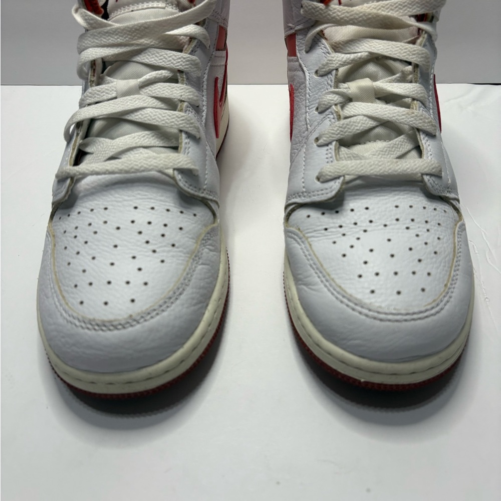 Nike Jordan 1 Mid SE White Dune Red Size 6.5 - Picture 6 of 13